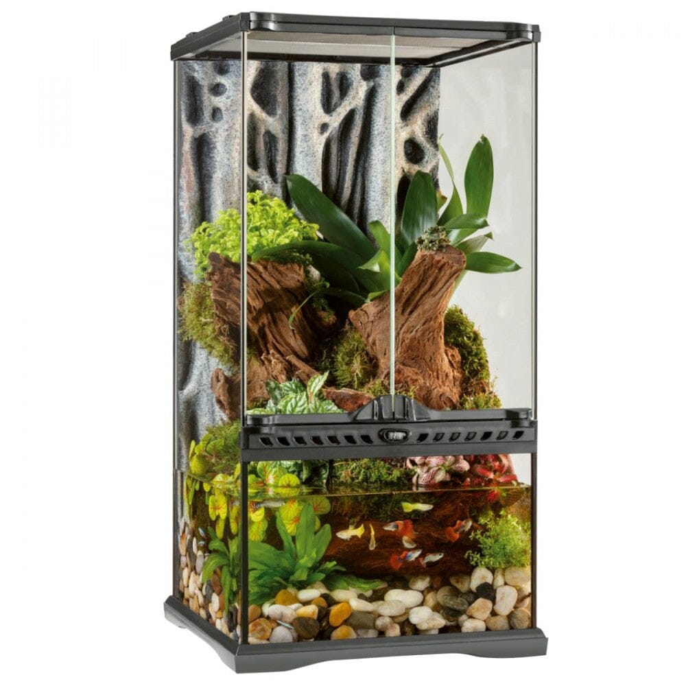 Exo Terra Glass Ventillating Extra Tall Dual-Door Mini Terrarium and Paludarium - L:11.8 X W:11.8 X H:23.6 Inches Default Title