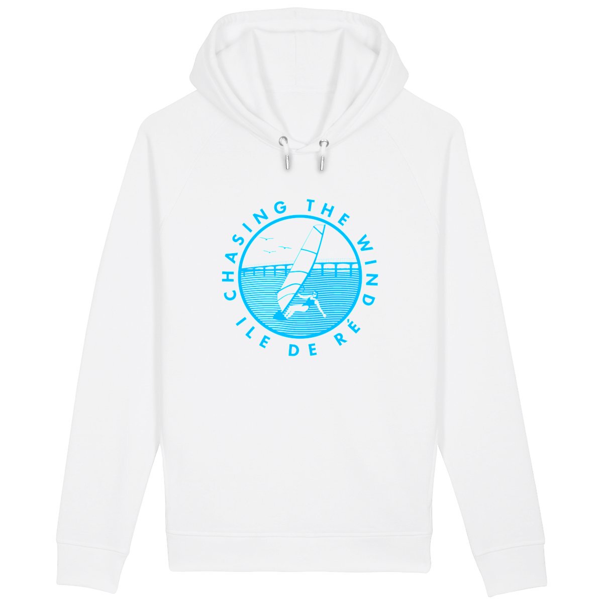 Sweatshirt à capuche Femme - Poches latérales - Coton BIO - Chasing the wind planche W