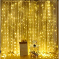 Cortina De Luces Led Navidad 3 X 3 Metros Calida 300 Led Control Remoto Y Usb Lluvia Tiras 8 Modos De Iluminación Decorativa Interior Y Exterior Decoración Fiestas, Casamientos, Fácil De Instalar.