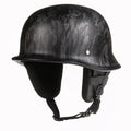 Lightest German Style Mayan Half Helmet - Carbon Fiber Black