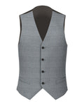 Gilet en laine prince de galles bleu clair