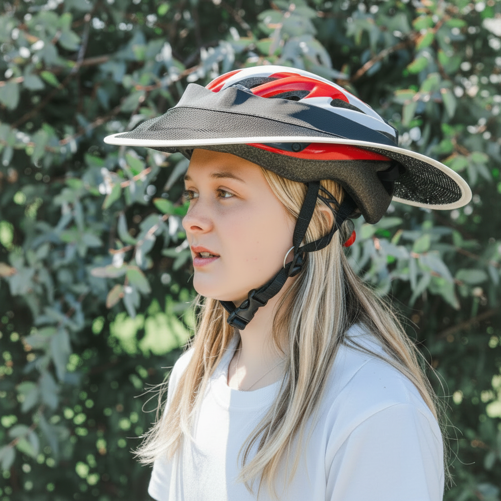 Helmet brim white trim square full bleed