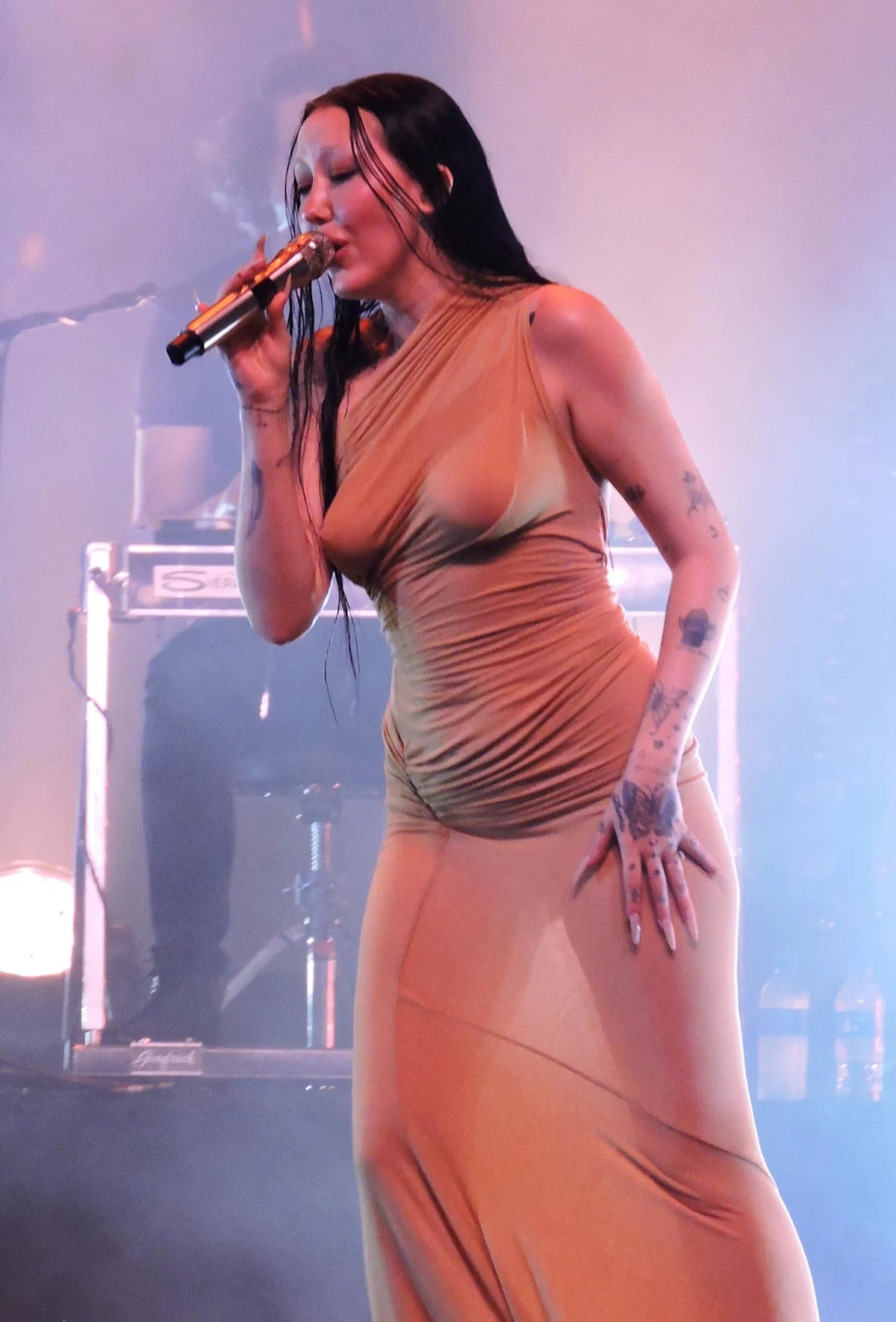 Noah Cyrus Goes Braless in Sheer Nude Dress During Brazil Concert Amid Family Drama