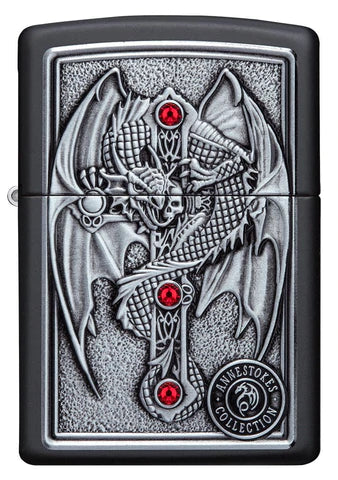 Zippo Lighter - Anne Stokes Gothic Guardian Emblem - Lighter USA