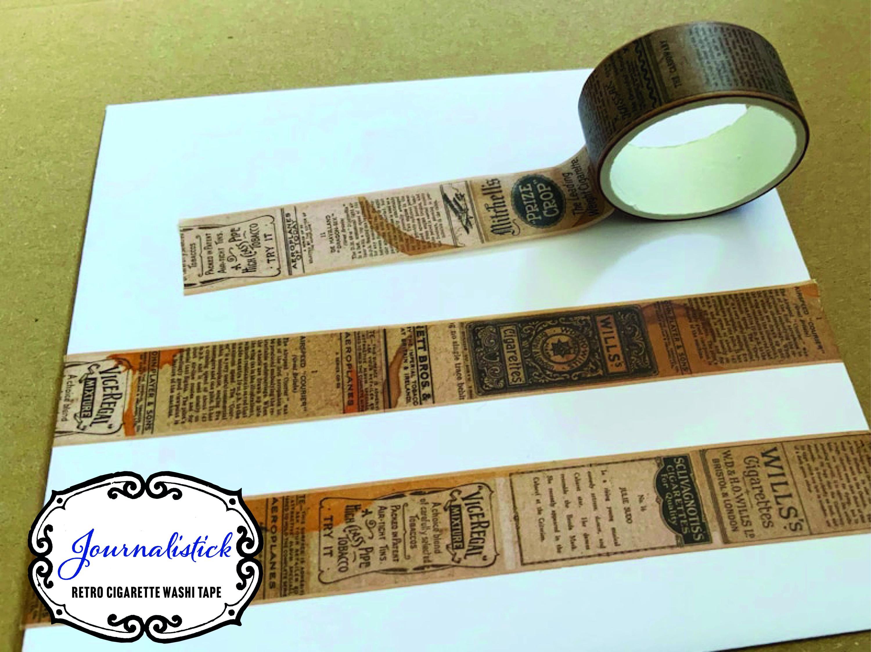 Washi Tape With Retro Cigarette Label Designs,
