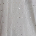 Ivory pure georgette allover mukaish running material - Lucknowi Andaaz