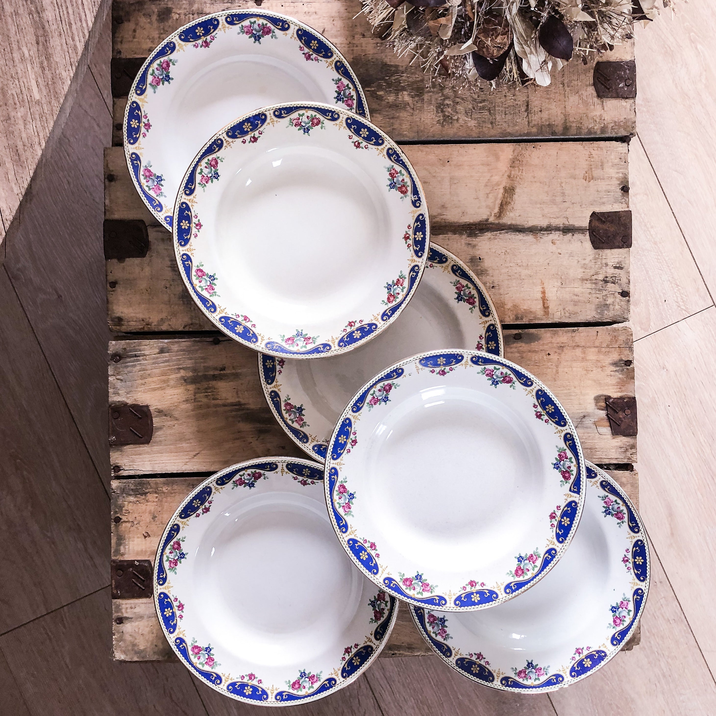 Set de 6 assiettes creuses Moulin des Loups & Hamage