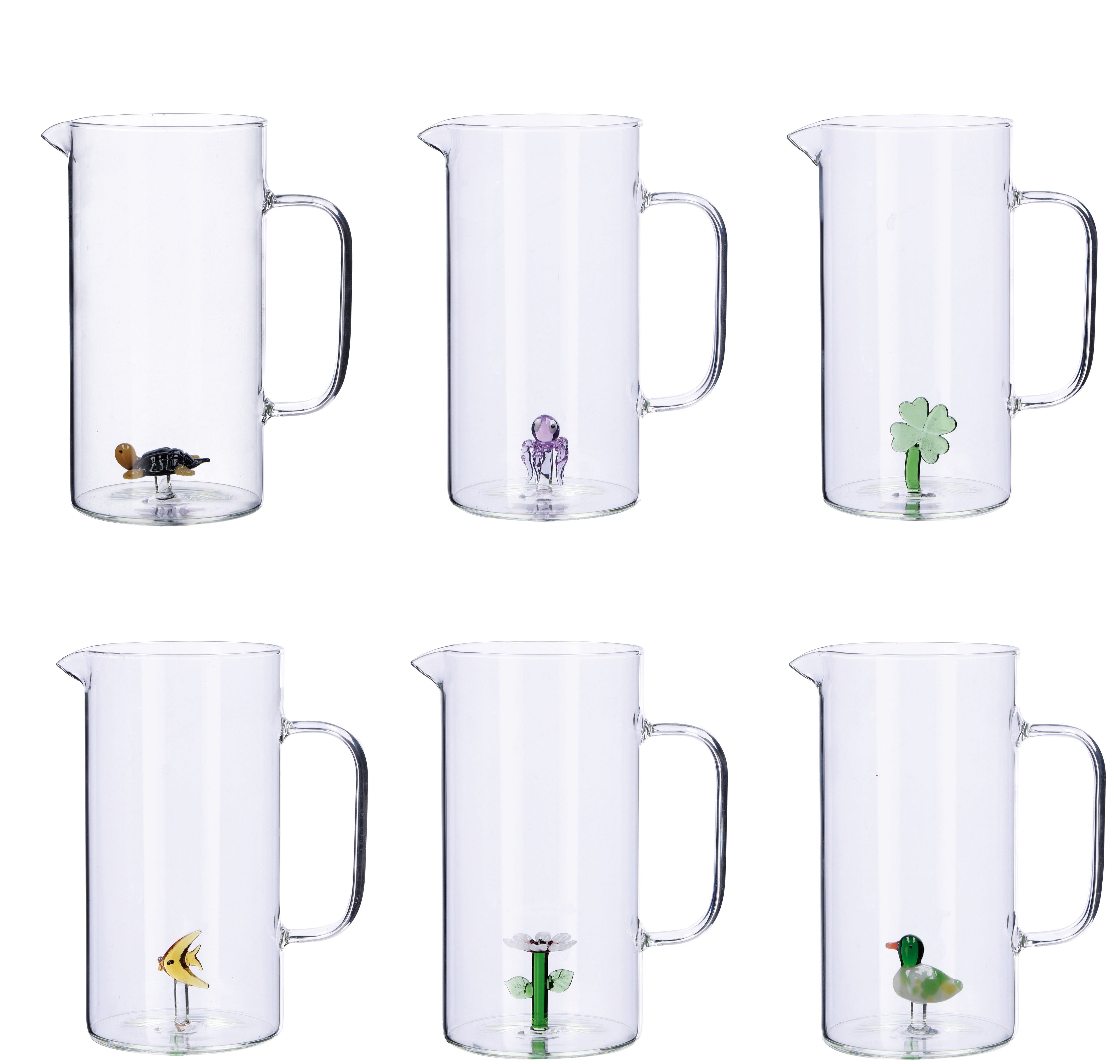 regalo italiano regalo italiano caraffa con decoro assortito 3d 12 lt vetro trasparente ean 8057586077362