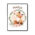 Affiche Maria Bébé d'amour Renard - Planetee