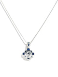 Peruvian Chakana Spiral Pendant Necklace - 950 Sterling Silver Shell Inlay