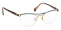 J.F. Rey JF2856 5024 52 - Satin Gold/Blue Lagon/Brown #id:jfrjf28565024_s:100100
