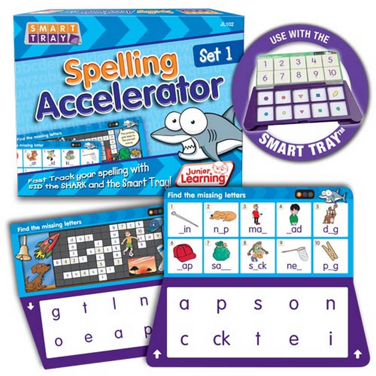 Junior Learning Smart Tray Spelling Accelerator Set 1 - ABC School Supplies
