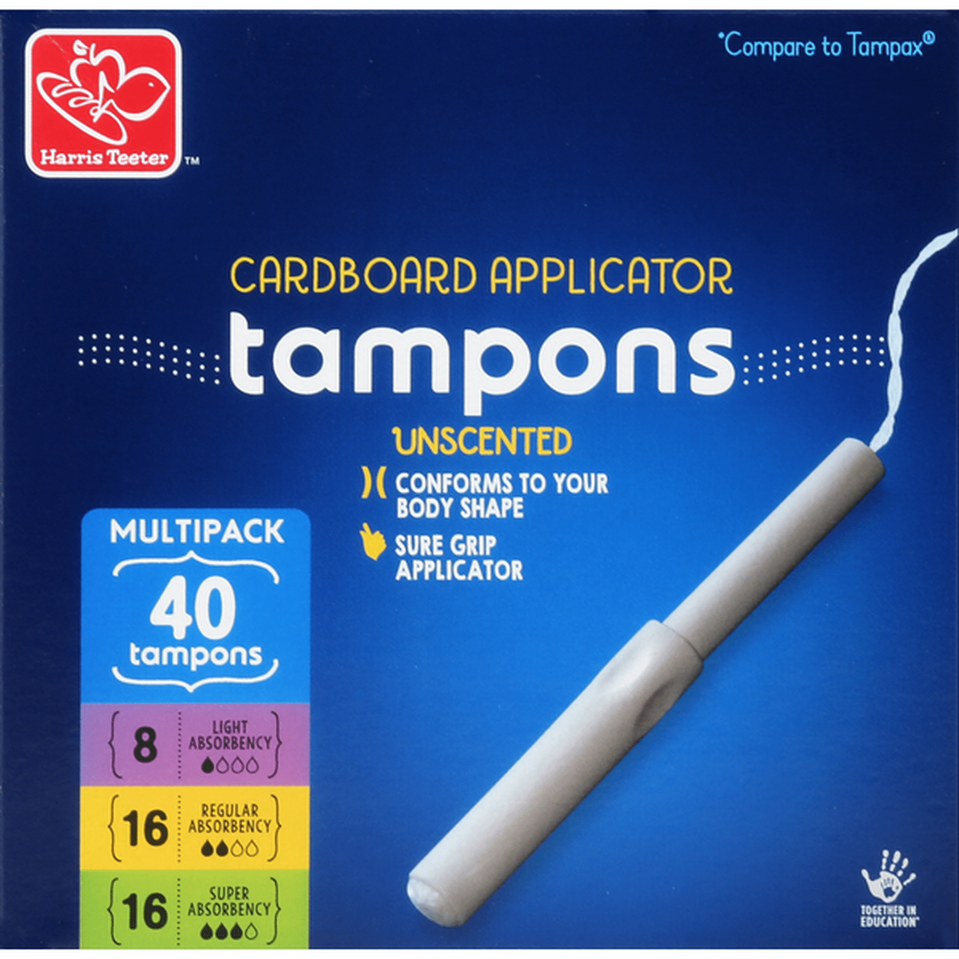 Harris Teeter Tampons, Cardboard, Multipack, Unscented (40 each) Delivery  or Pickup Near Me