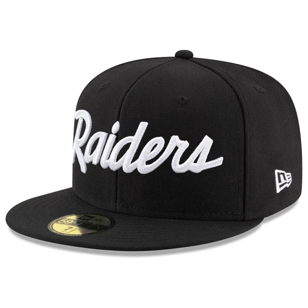 New Era Caps Las Vegas Raiders New Era NFL Script 59FIFTY Fitted Hat - Black