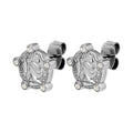 Lucca Shiny Silver Earrings - Crystal - Dyrberg/Kern NZ