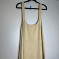 WAYF Gillian Ribbed Tank Dress In Khaki plus