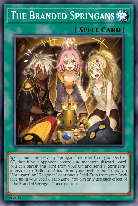 Made a handful of much needed Springans support cards : r/yugioh