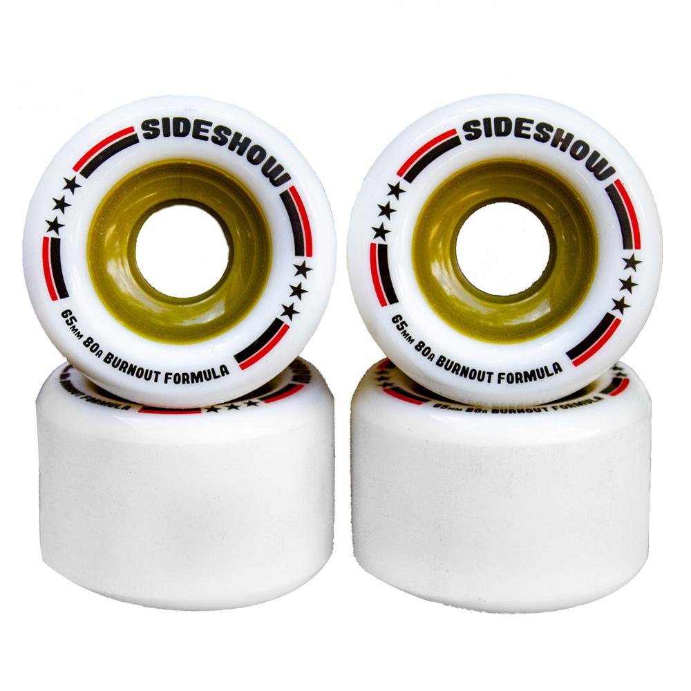 Madrid Venom SideShow 65mm/80A in White Skateboard Wheels - Longboards USA