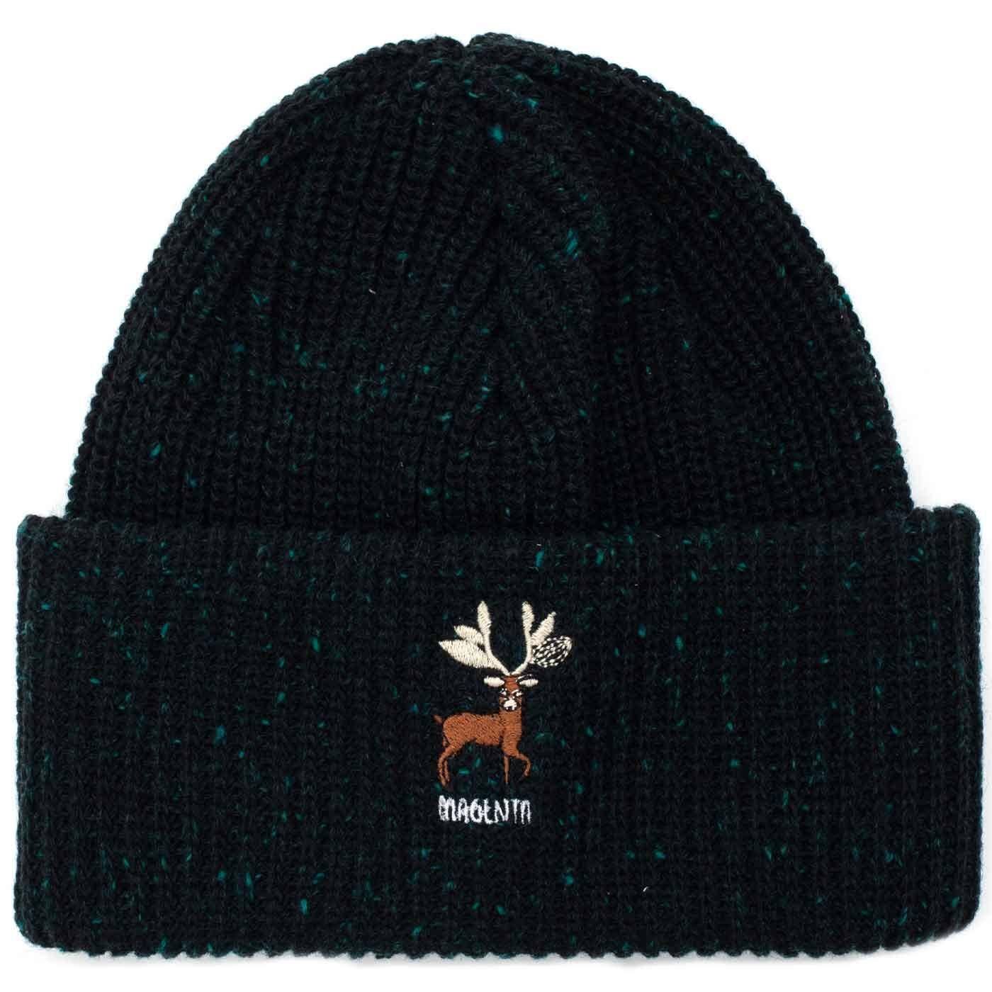 Magenta Deer Beanie Schwarz  Magenta