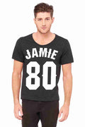 MAGLIETTA NERA 100% COTONE MODELLO RAPPER TITOLO JAMIE