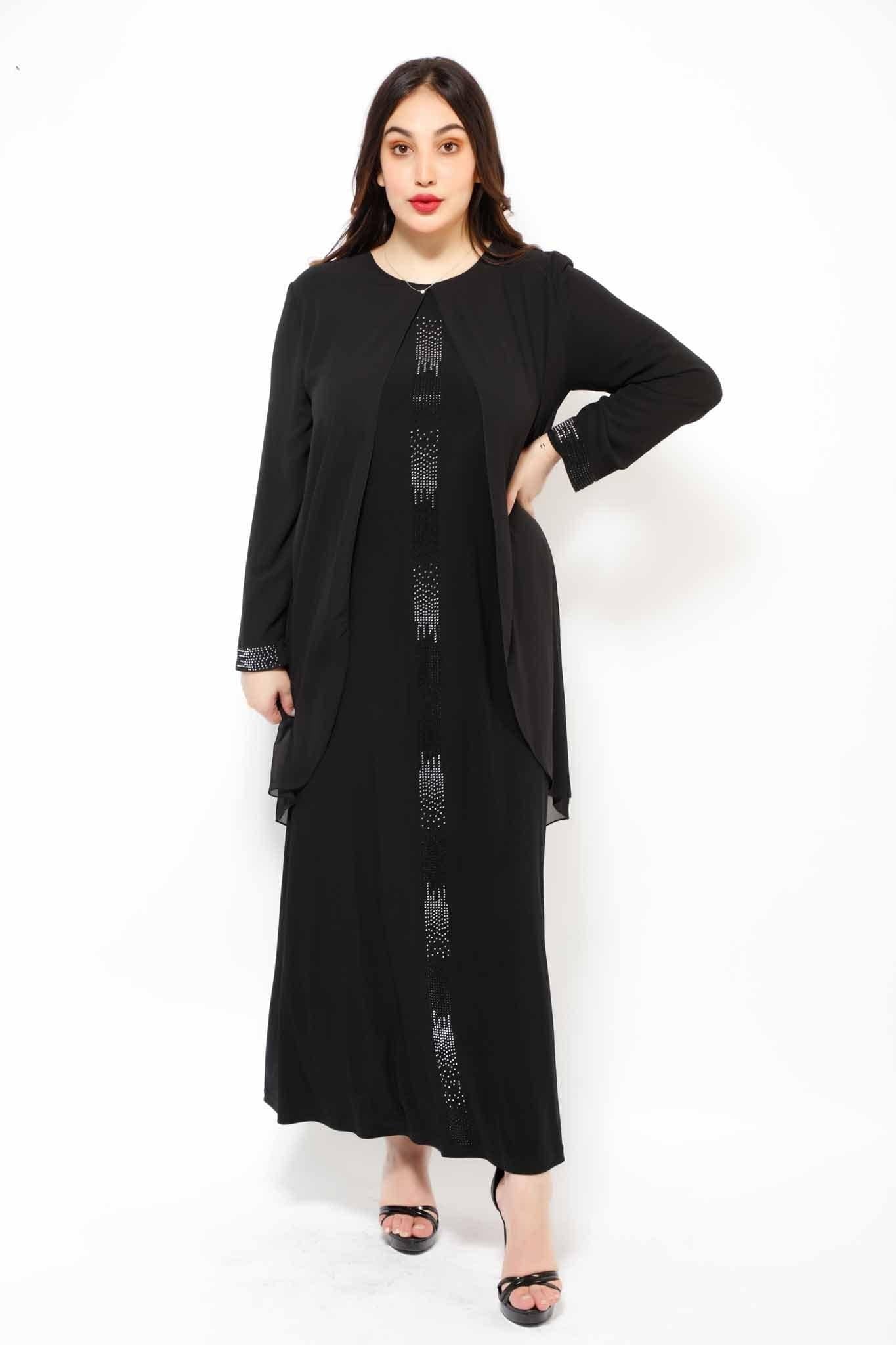 MAKKA COUTURE 5 SHIMMER LINING 3110, DRESS, CORADO, arabic, black, dress, gown, long, longsleeve, women, coradomoda, coradomoda.com