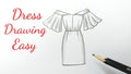 How to draw a beautiful girl dress drawing design easy Fashion illustration  dresses drawing