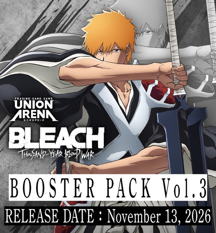 Union Arena Bleach Thousand-Year War Vol. 3 Booster Box | Bandai Official Trading Card Game | 16 Booster Packs per Display Box | Collectible Anime TCG (PREORDER - Release Date November 13, 2026)
