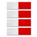 Mini 3" Red & 3" Reflective White DOT Reflectors | Reflective Tape 2" x 6" Conspicuity Strips Waterproof Safety Caution Tape for Trailer Trucks