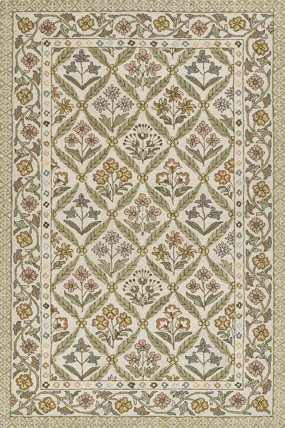Momeni Cotswold Green English Cottage Hand Tufted Wool Rug - BlueJay Avenue