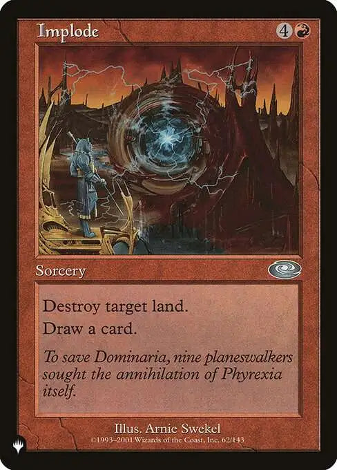 Magic The Gathering The List Single Card Uncommon Implode PLS-62 Planeshift