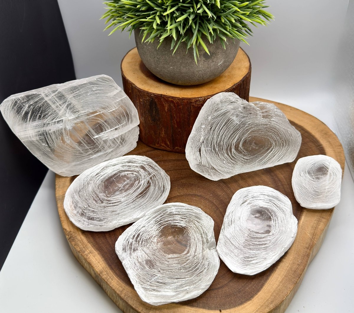 Natural Fingerprint Selenite Rough Crystal - The Mystical Moon