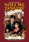 Cover of Noli Me Tangere comics adaptation showing an ensemble illustration of Maria Clara, Crisostomo Ibarra, and other characters on a red background with ornate scroll border
