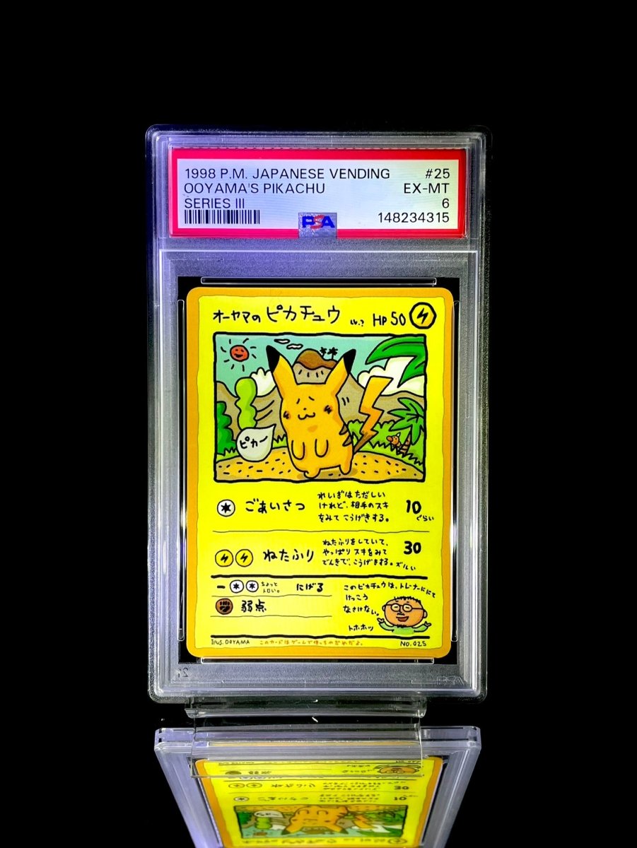 Ooyama's Pikachu / 1998 P.M. Japanese Vending Series III / 25 / N/A / PSA 6 / Cert 148234315 - TCG Slab Japan