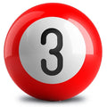 OnTheBall Red 3 Ball Billiard Bowling Ball Front