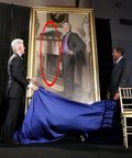 Monica Lewinsky in blue dress will always stand by Bill Clinton