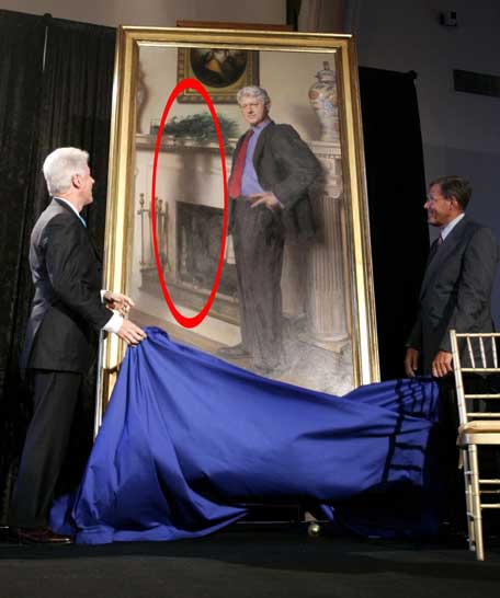 Monica Lewinsky in blue dress will always stand by Bill Clinton