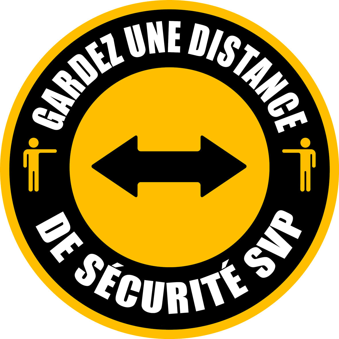 Pictogramme Covid-19 Gardez une distance de sécurité SVP
