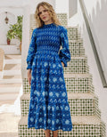 Pink City Prints Isabel Dress - Indigo Forest