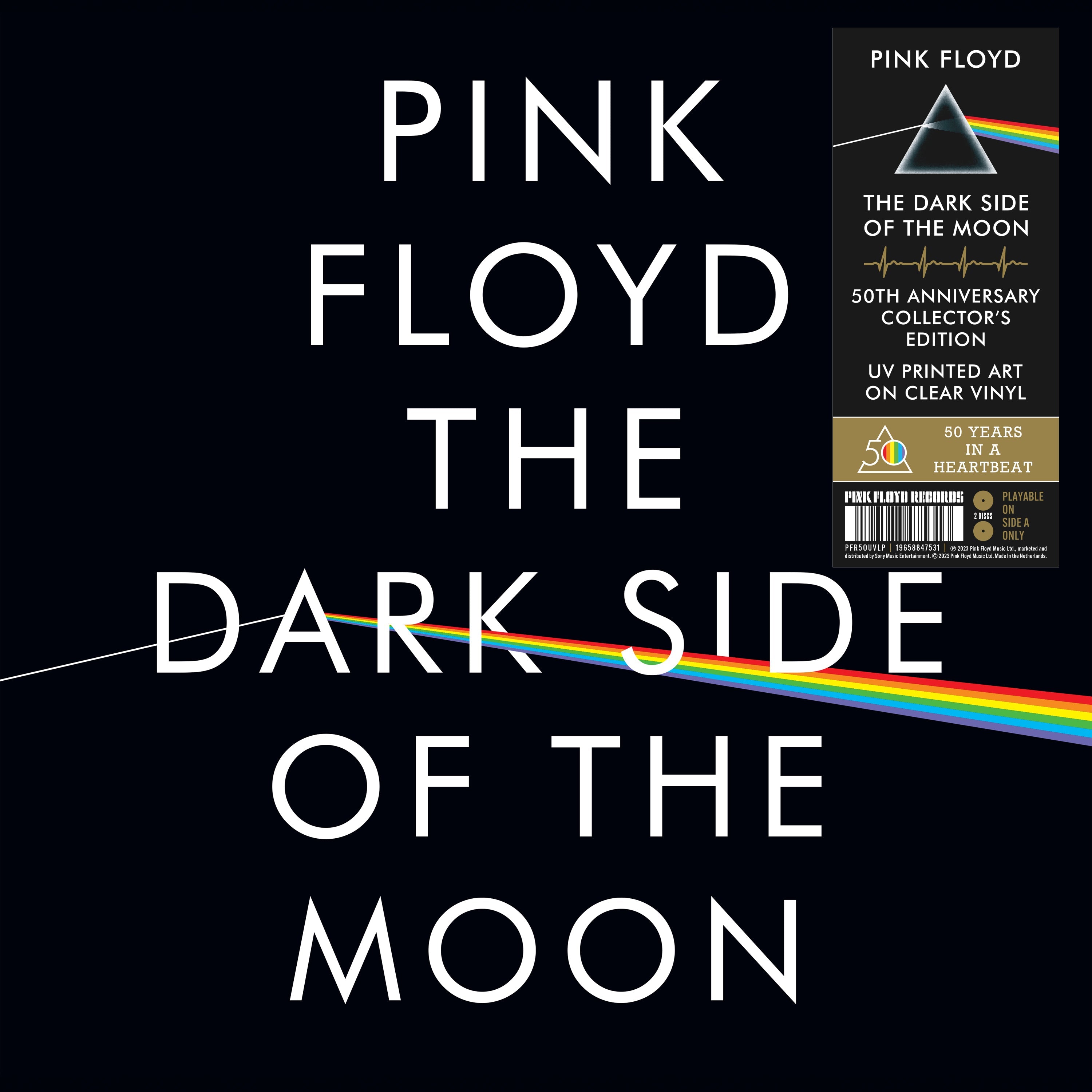 Pink Floyd The Dark Side Of The Moon (50th Anniversary) (2023 Remastered) (2LP UV Printed Clear Vinyl Collector's Edition) (2 Lp's)