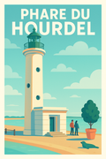 Affiche du Hourdel, poster Phare de la Baie | Afich
