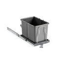 Poubelle pour meuble de 450mm avec porte à charnières - Ouverture automatique - Seau 1x34L