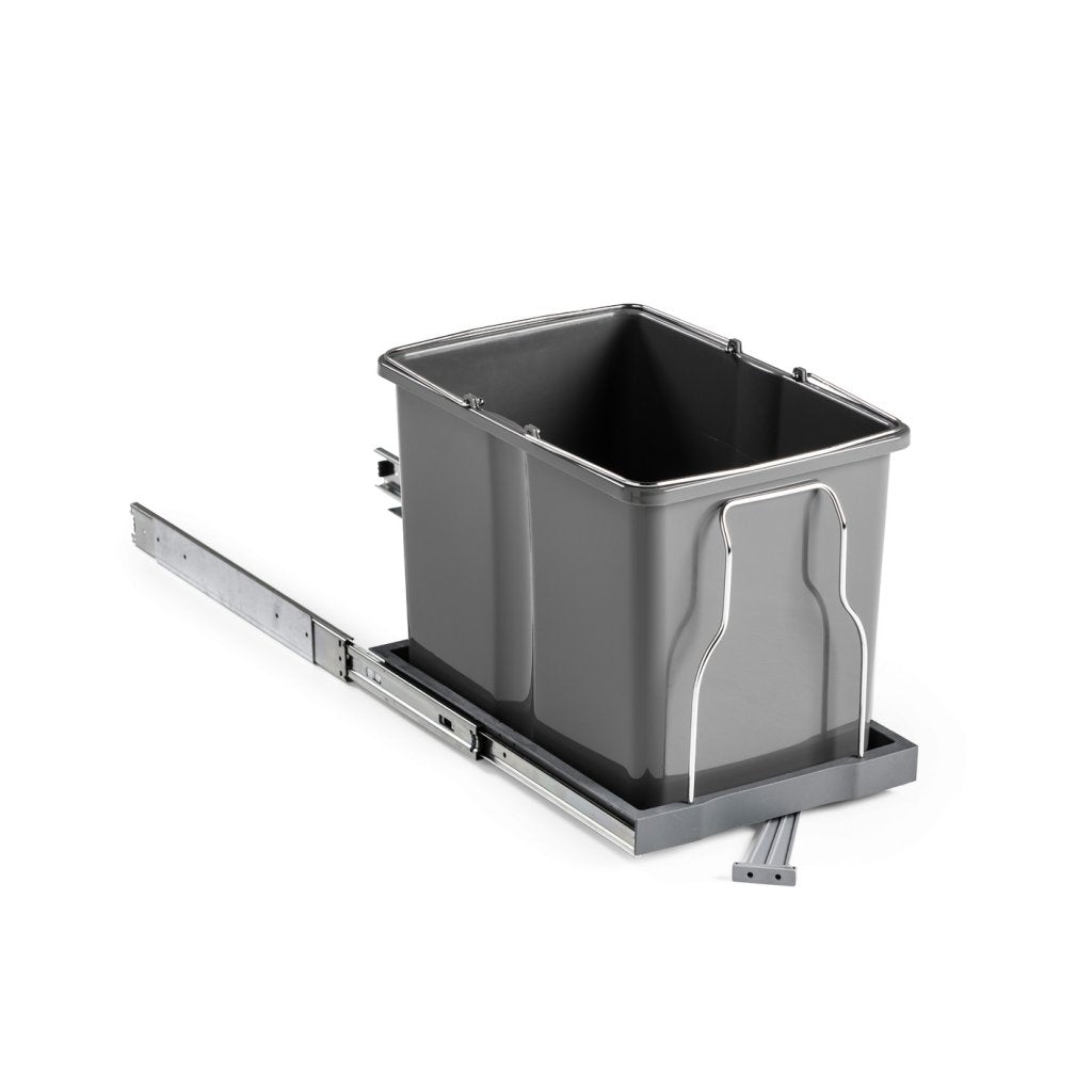 Poubelle pour meuble de 450mm avec porte à charnières - Ouverture automatique - Seau 1x34L