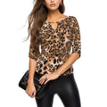 Online discount shop Australia - Blouse Women Tops Half Sleeve Women Shirt Elia Cher Plus Size Casual Women Clothing Lady Leopard Print Blouses