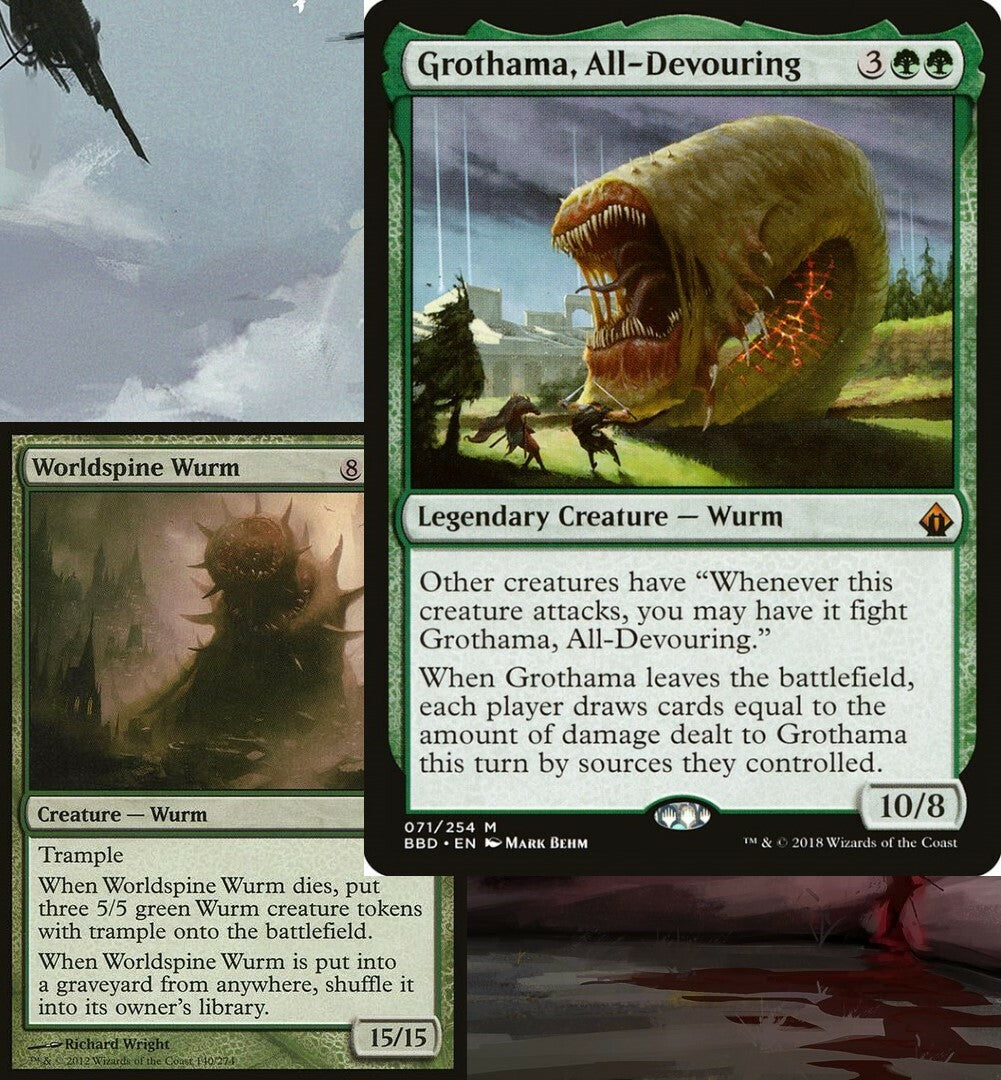 Grothama, All-Devouring WURMS Commander Deck EDH Magic MTG Ready-to-Play  Green