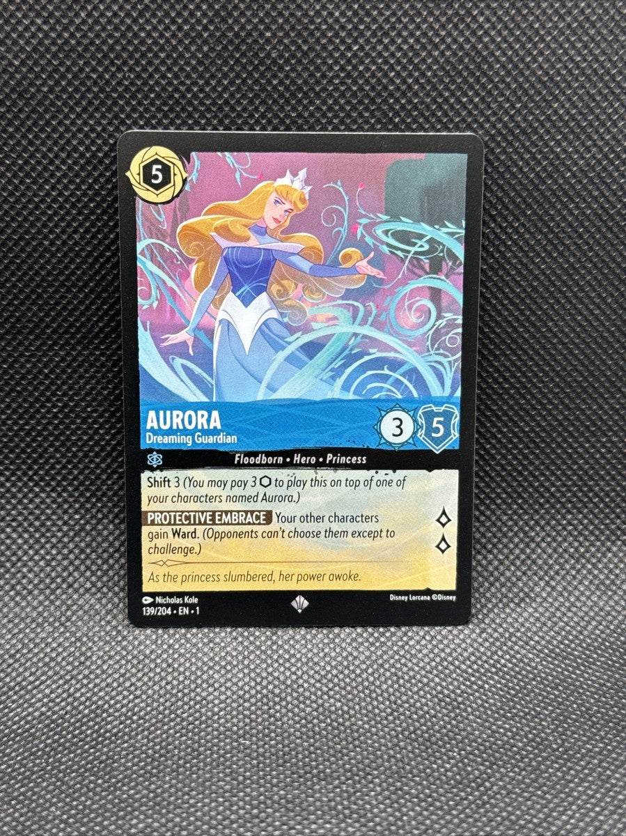 Disney Lorcana TCG AURORA Dreaming Guardian Super Rare #139/204 Non Foil