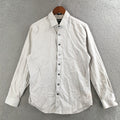 Express Dress Shirt Mens M Slim Fit White Button Up Stretch Cotton Blend  Gray
