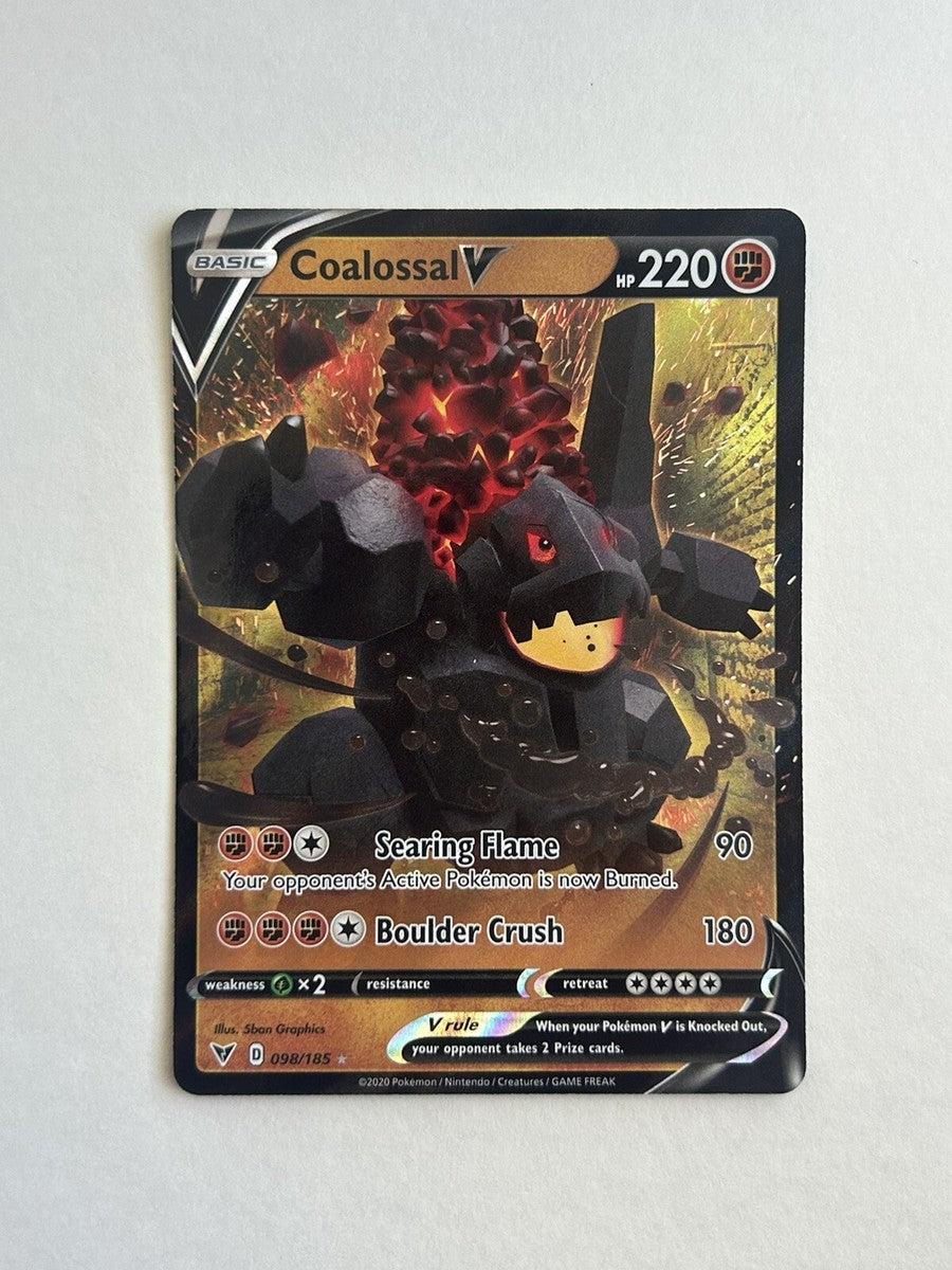 Pokémon TCG Coalossal V Vivid Voltage 098/185 Holo Ultra Rare