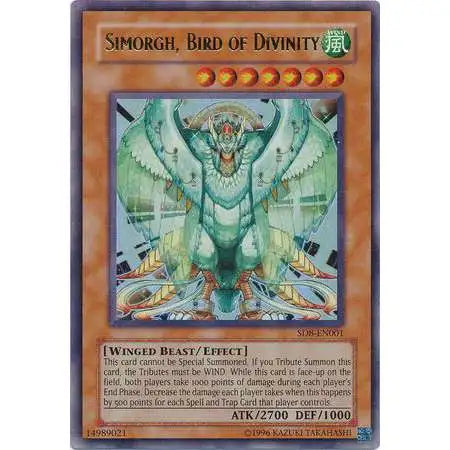 YuGiOh GX Structure Deck Lord of the Storm Single Card Ultra Rare Simorgh, Bird of Divinity SD8-EN001