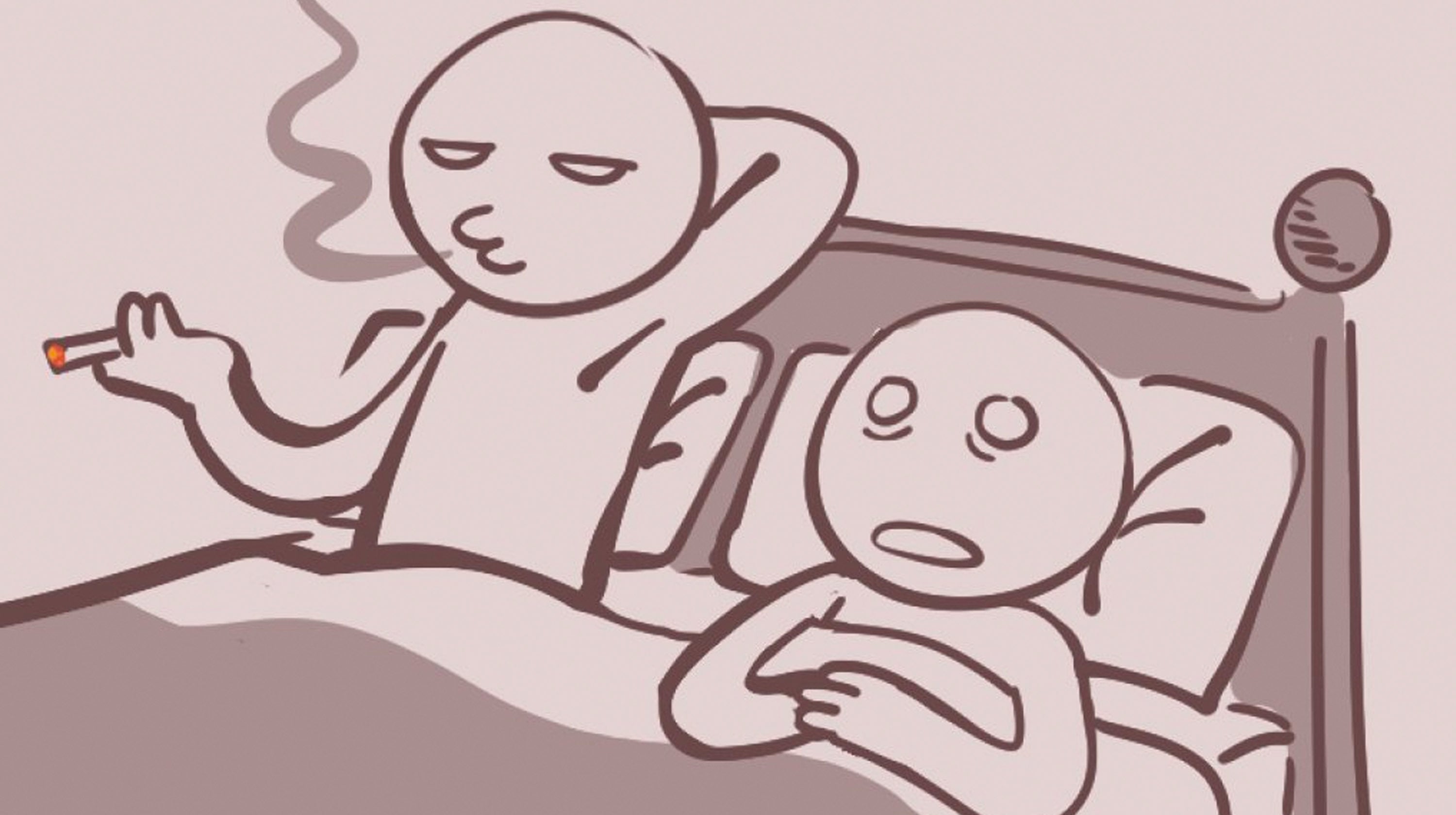 Smoking In Bed Art Trend