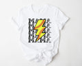 Wholesale Softball Mama Bolt Graphic Tee - Heather Grey